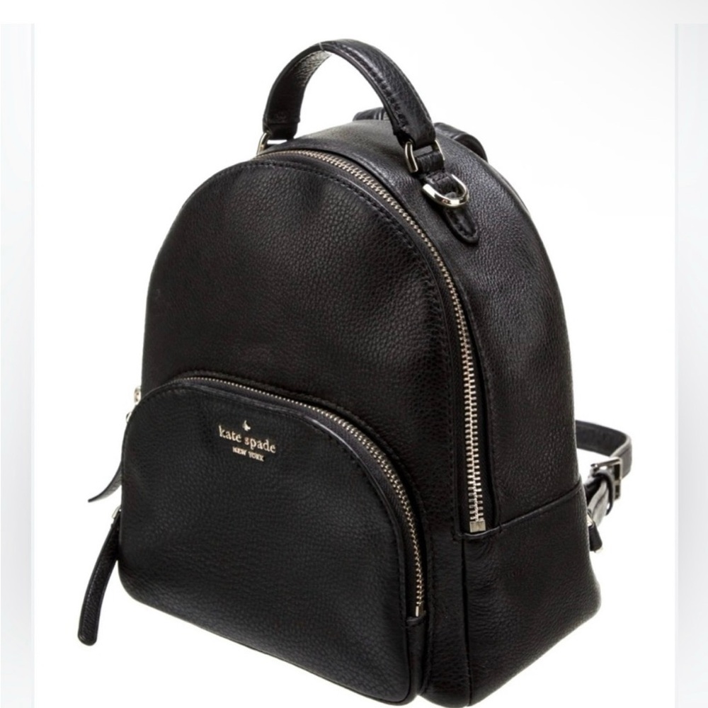Kate Spade Black Mini Pebbled Backpack